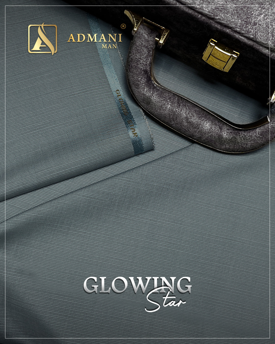 Glowing Star Reseda Green Unstitched Fabric for Men by Admani Menswear Pakistan