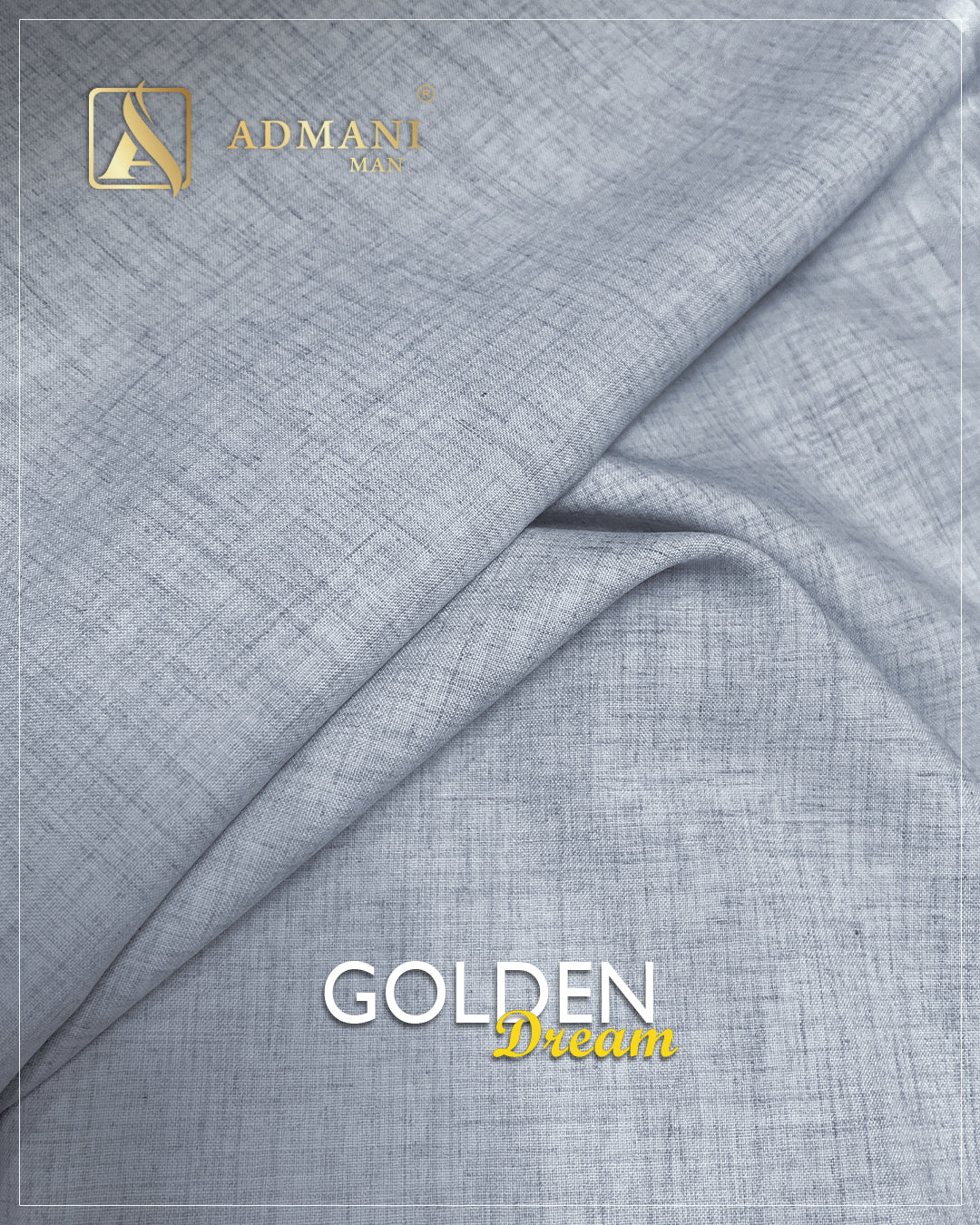 Golden Dream Blue Sapphire Unstitched Fabric Menswear Shalwar Kameez by Admani Menswear Pakistan