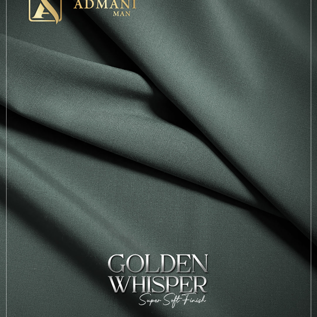 Golden Whisper Reseda Green Unstitched Fabric for Men by Admani Menswear Pakistan