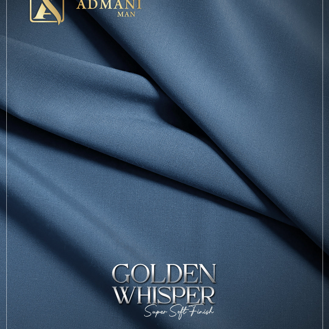 Golden Whisper Sky Blue Unstitched Fabric for Men by Admani Menswear Pakistan
