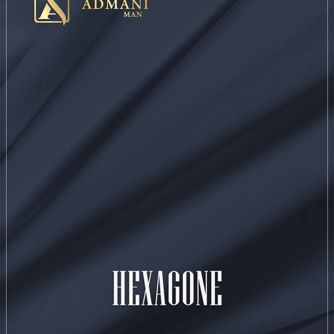 Hexagone Blue Sapphire Unstitched Fabric Mens Shalwar Kameez Colours by Admani Menswear