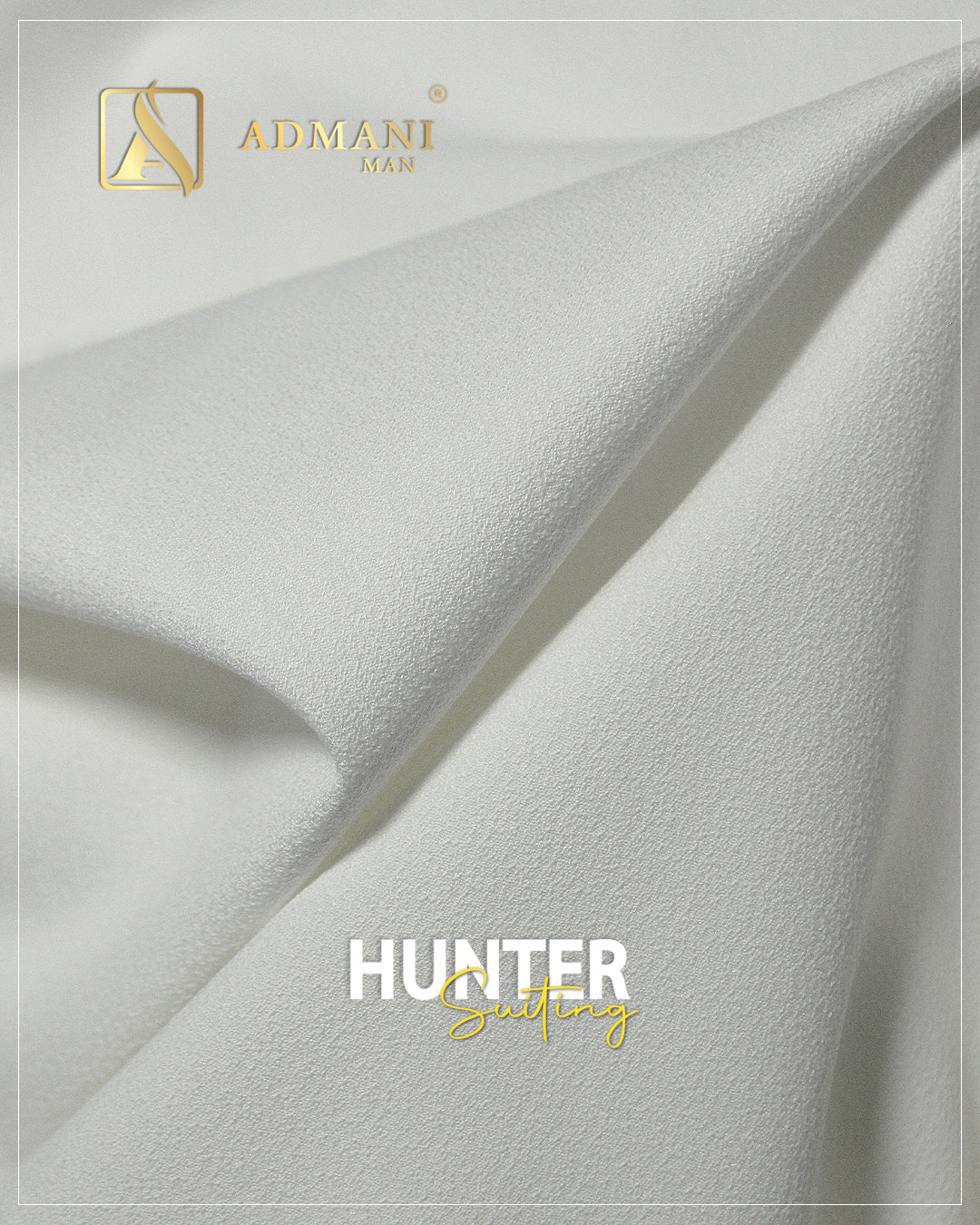 Hunter Suiting Off White Moscrap texture fabric for men's shalwar kameez