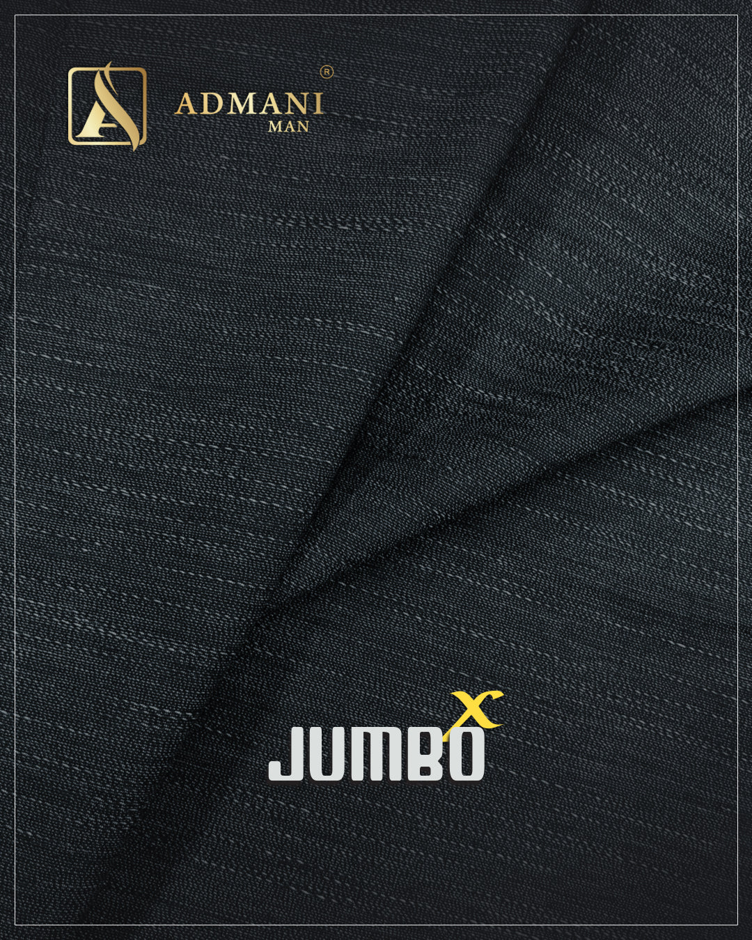 JUMBO X black stripe unstitched fabric for mens shalwar kameez Pakistan