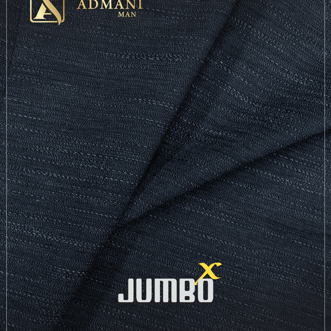 JUMBO X navy blue stripe unstitched fabric for mens shalwar kameez Pakistan