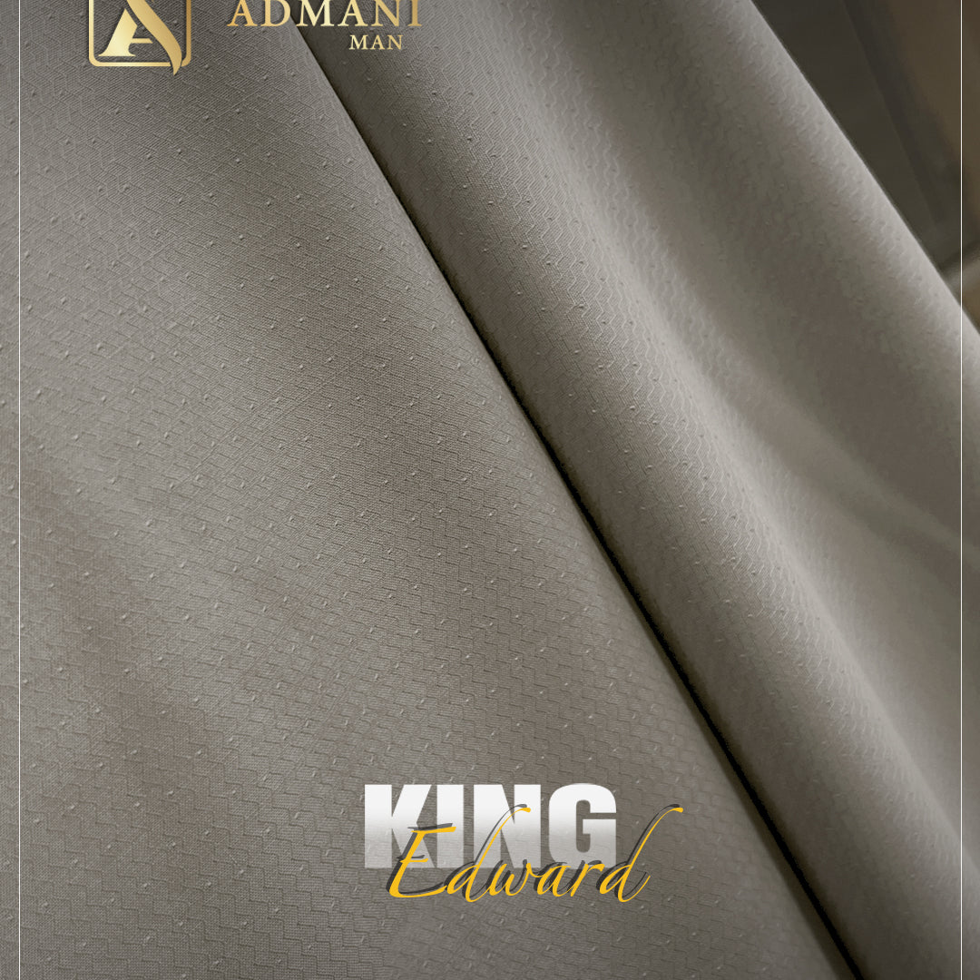 King Edward Peanut Brown Premium Textured Fabric for Everyday Elegance by Admani Pakistan