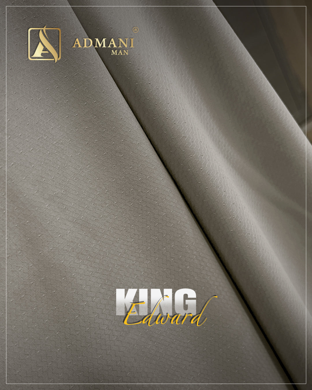 King Edward Peanut Brown Premium Textured Fabric for Everyday Elegance by Admani Pakistan