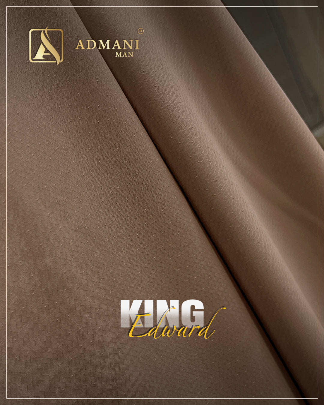 King Edward Roasted Coffee Premium Textured Fabric for Menswear Shalwar Kameez by Admani Pakistan