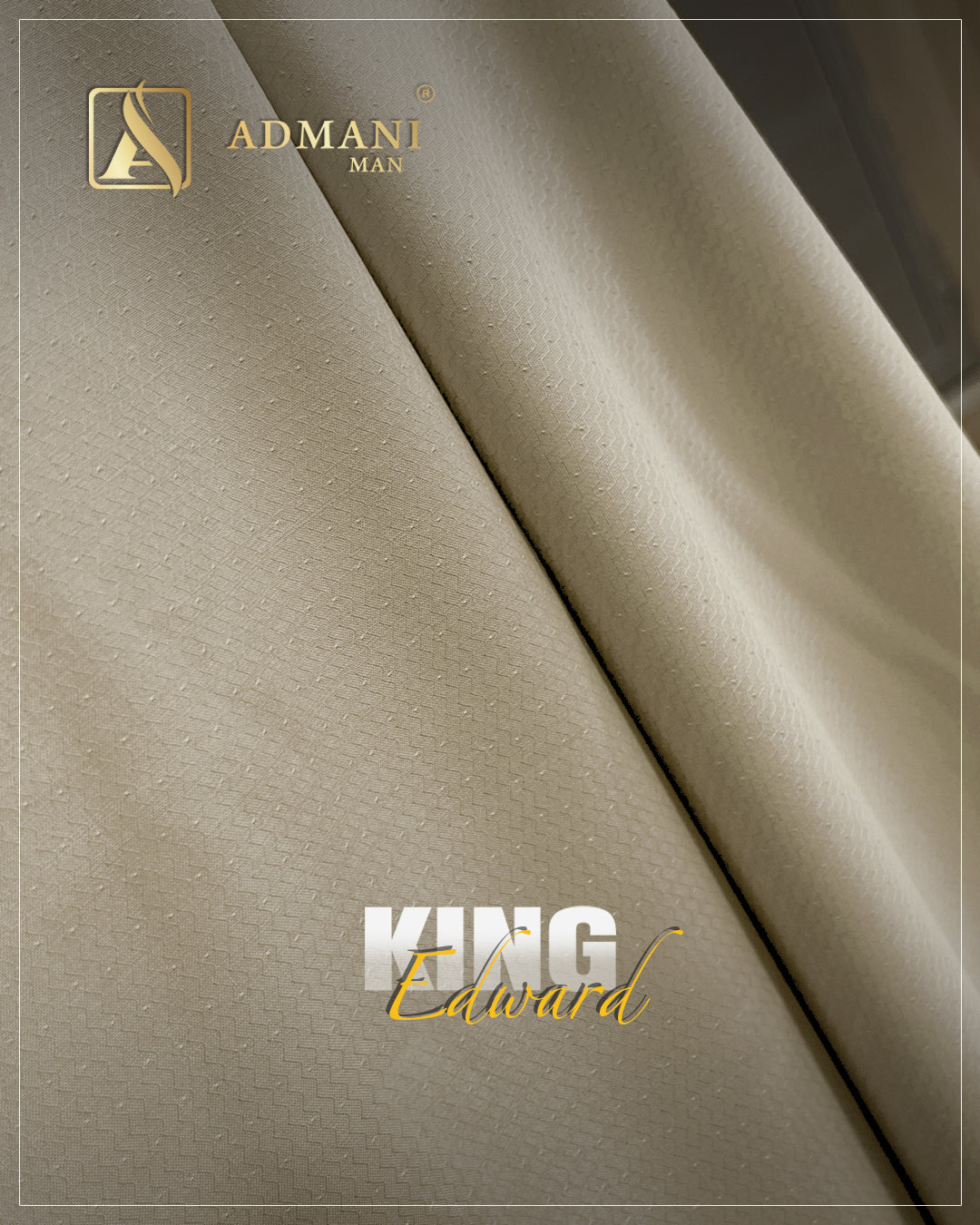King Edward Sand Castle Premium Textured Fabric for Office Wear by Admani Pakistan