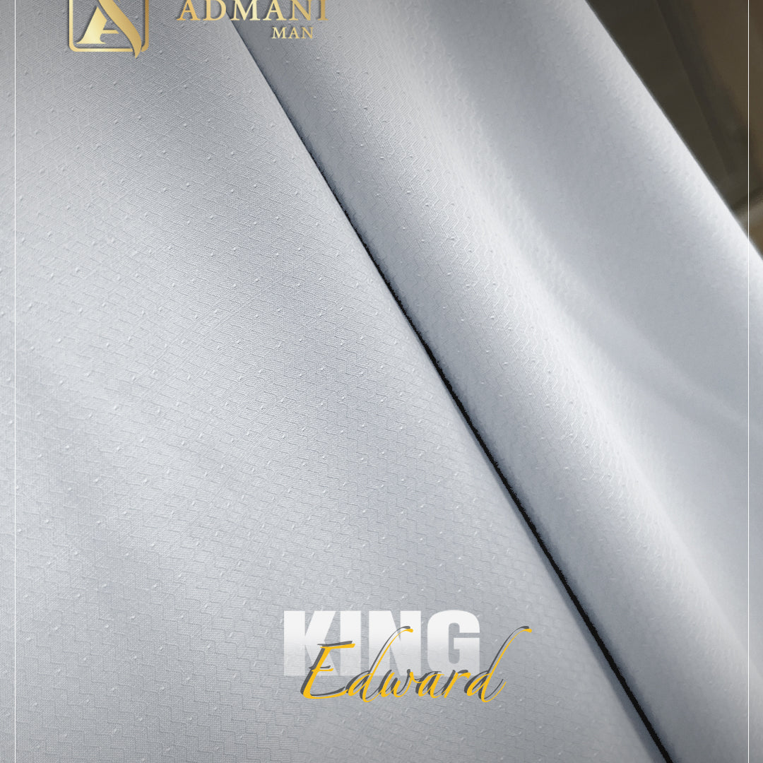 King Edward White Premium Textured Fabric for Classic Shalwar Kameez by Admani Pakistan