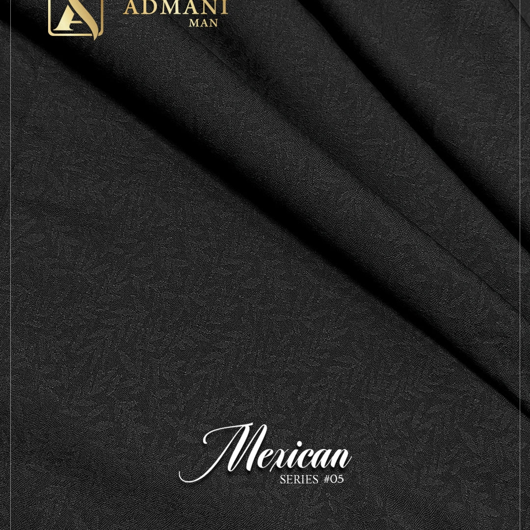 Mexican Series 05 Black luxury winter jacquard fabric for men's shalwar kameez