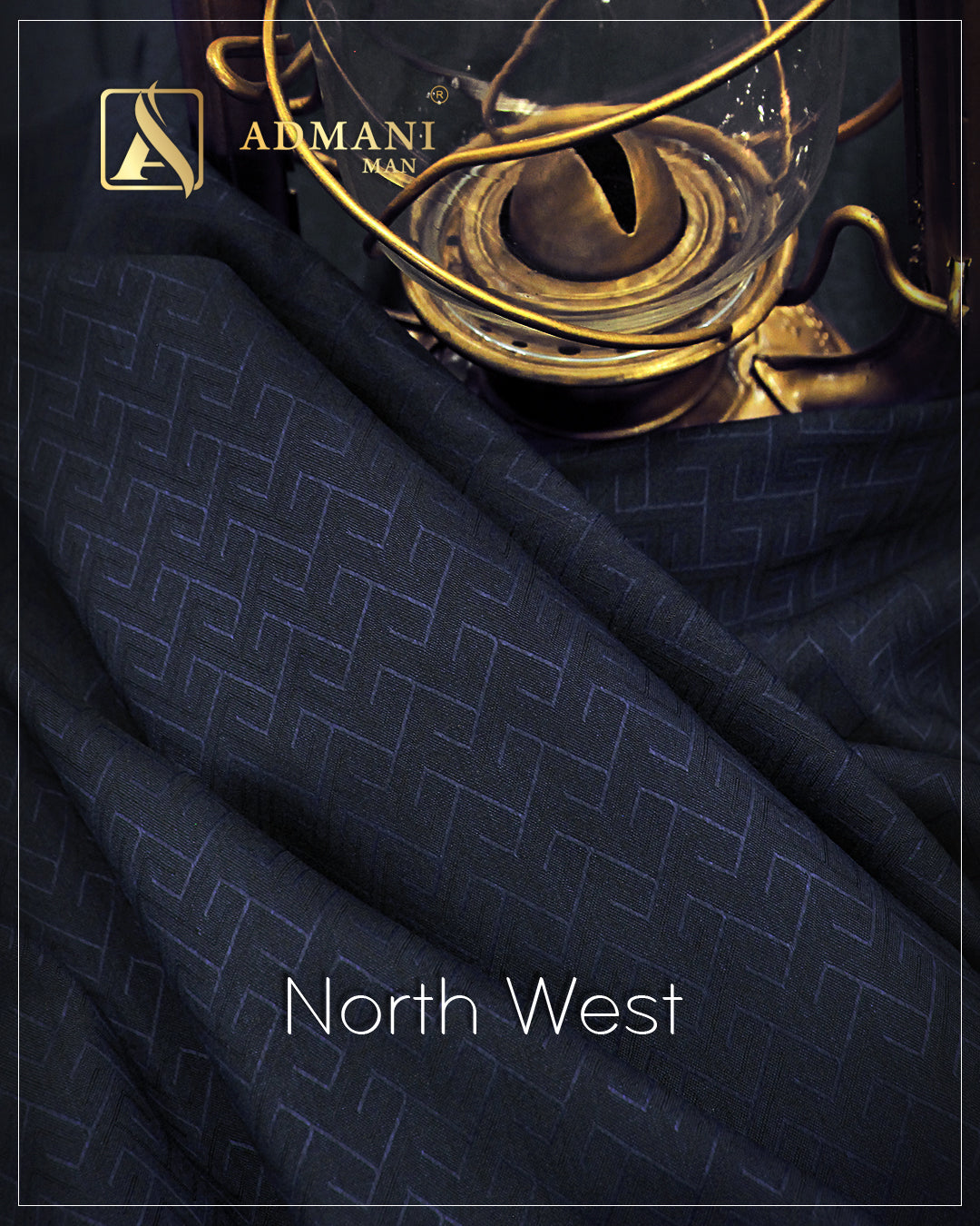 North West Denim Color Unstitched Fabric Mens Shalwar Kameez by Admani Menswear Pakistan