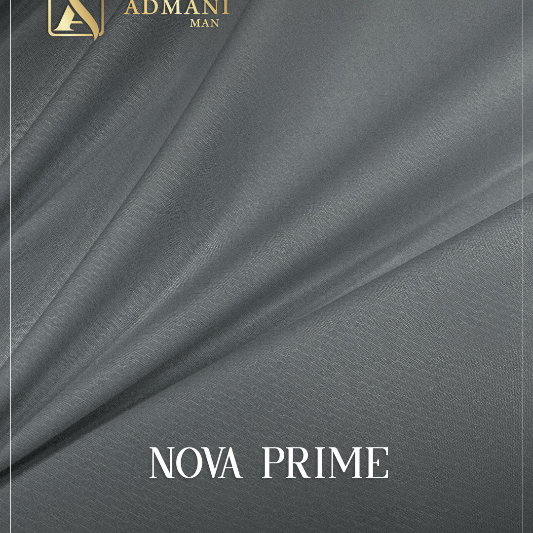 Nova Prime Smoky Gray Premium Wash n Wear Fabric for Formal Events by Admani Pakistan