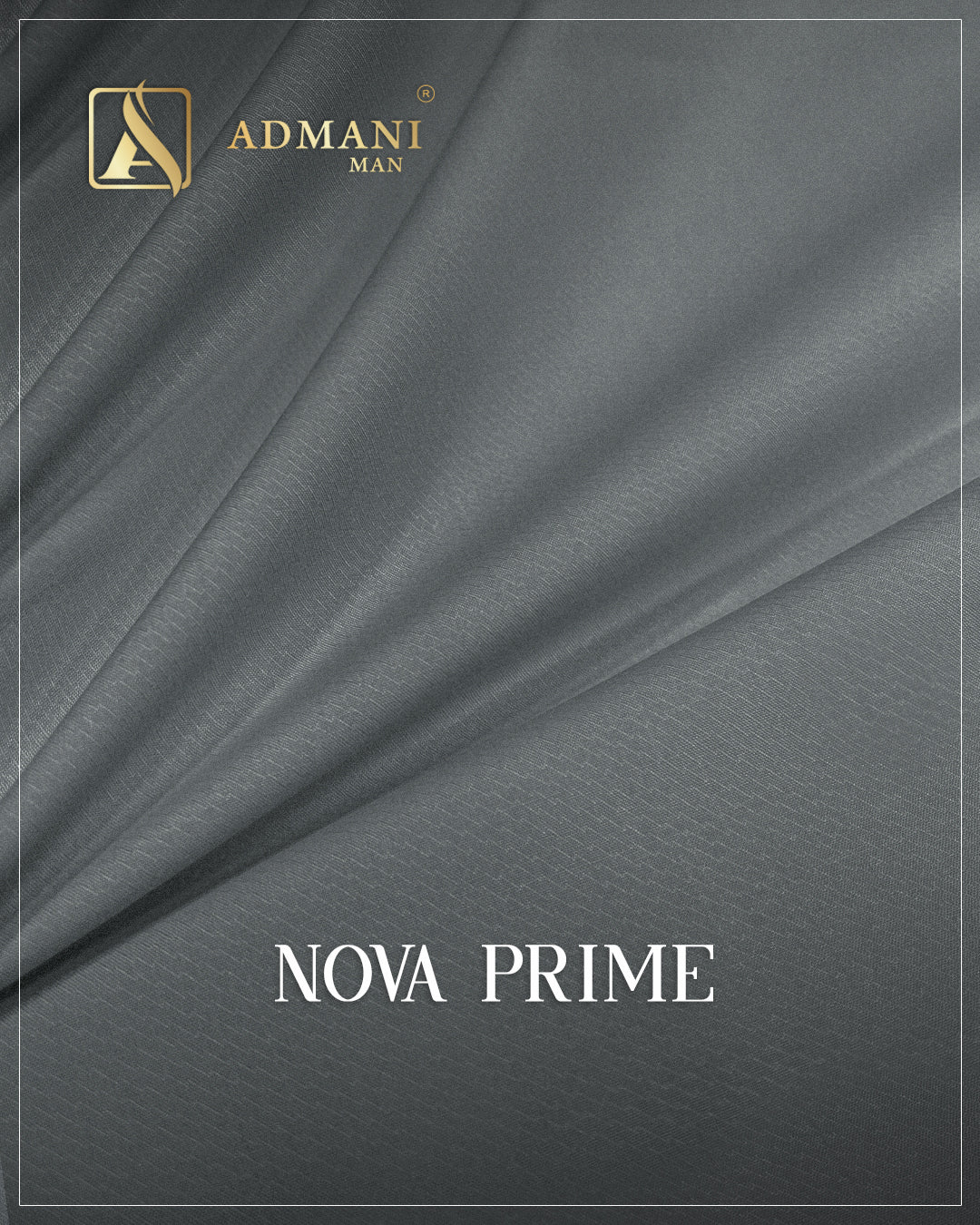 Nova Prime Smoky Gray Premium Wash n Wear Fabric for Formal Events by Admani Pakistan