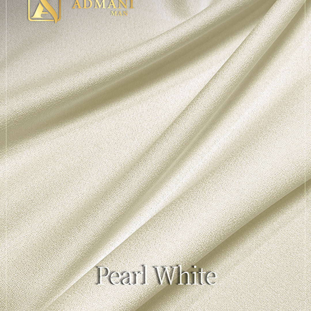 Pearl White Bosky premium winter dobby fabric for men's shalwar kameez