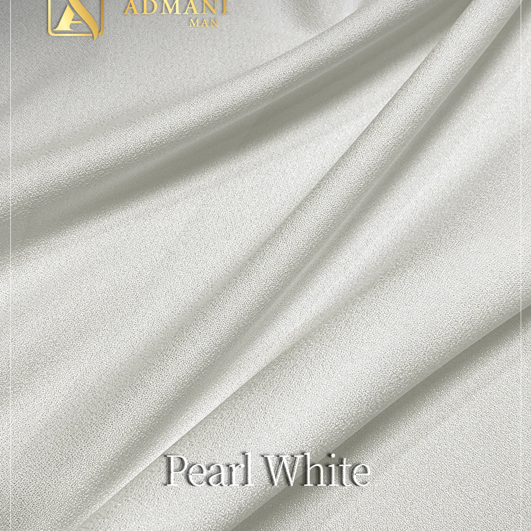 Pearl White Off White premium winter dobby fabric for men's shalwar kameez