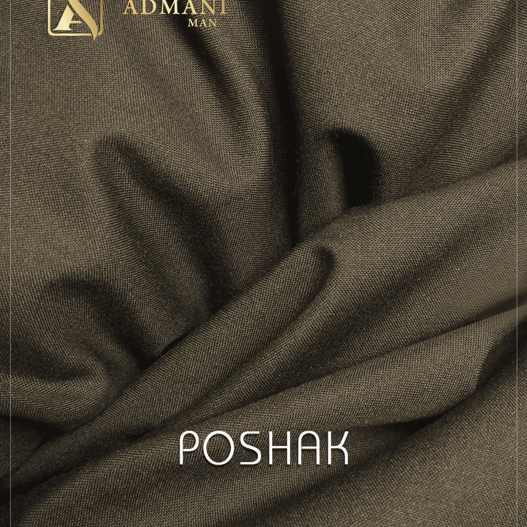 Poshak Peanut Brown medium winter plain fabric for menswear shalwar kameez