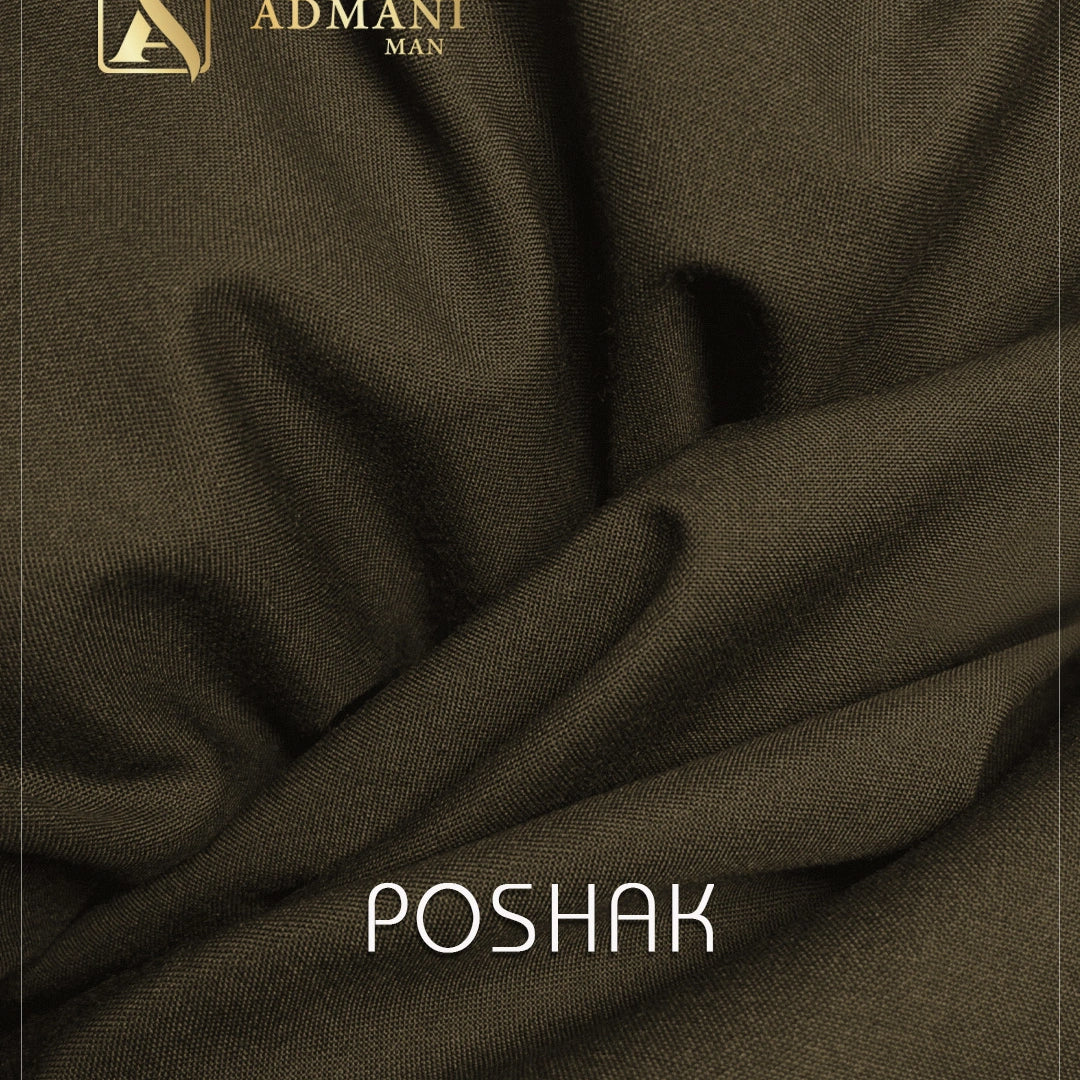 Poshak Roasted Coffee medium winter plain fabric for menswear shalwar kameez