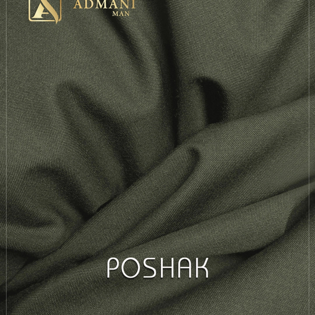 Poshak Sage medium winter plain fabric for menswear shalwar kameez
