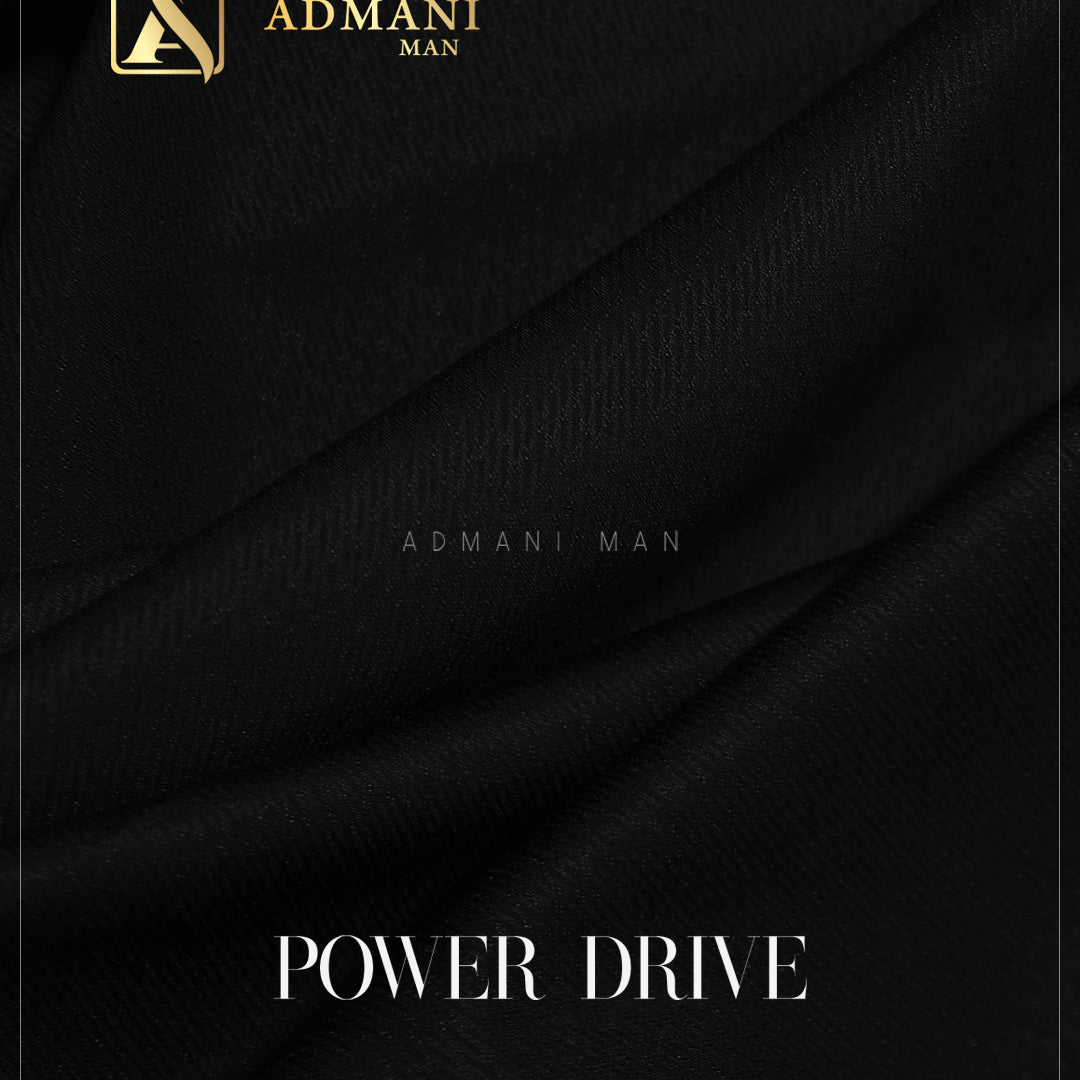 Power Drive Black Premium Jacquard Dobby Unstitched Fabric Menswear Shalwar Kameez by Admani Menswear Pakistan