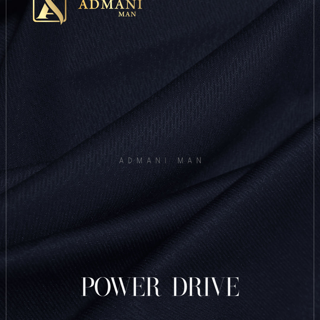 Power Drive Navy Blue Premium Jacquard Dobby Unstitched Fabric Menswear Shalwar Kameez by Admani Menswear Pakistan