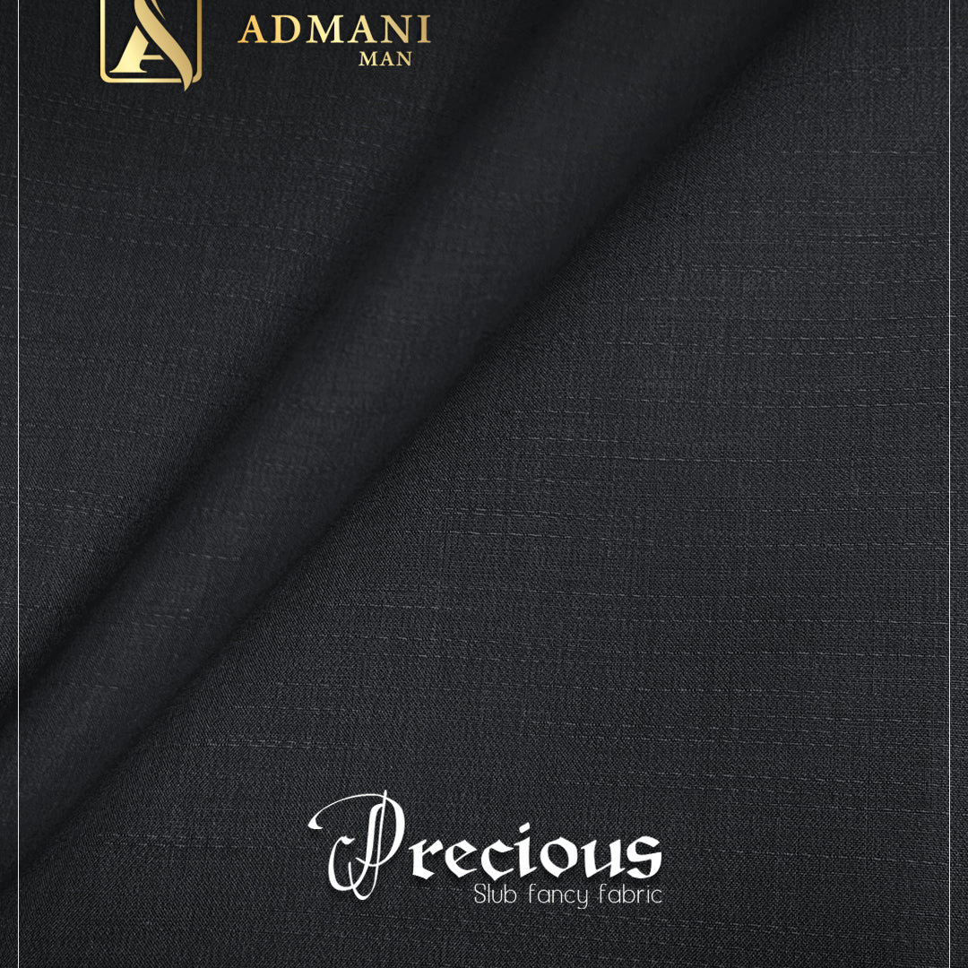 Precious Black Unstitched Fabric Menswear Shalwar Kameez by Admani Menswear Pakistan