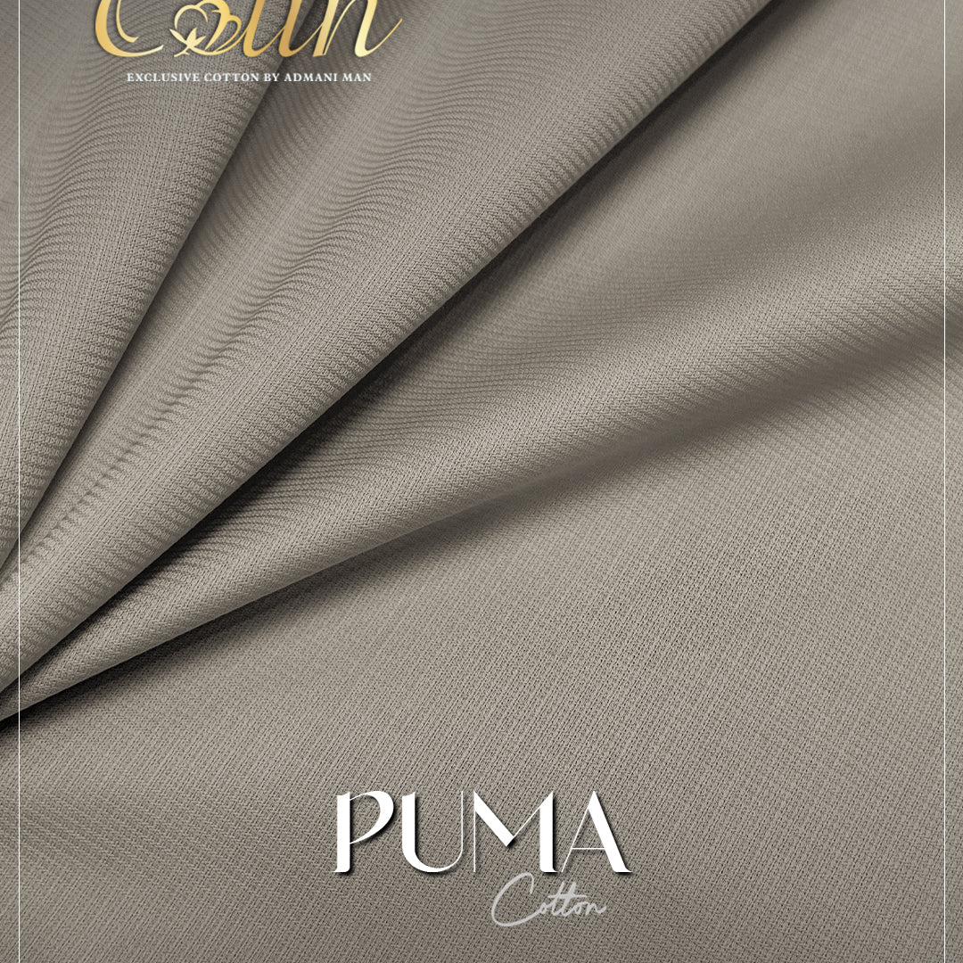Puma Sand Dollar Beige Premium Cotton Unstitched Fabric for Everyday Elegance by Admani Pakistan