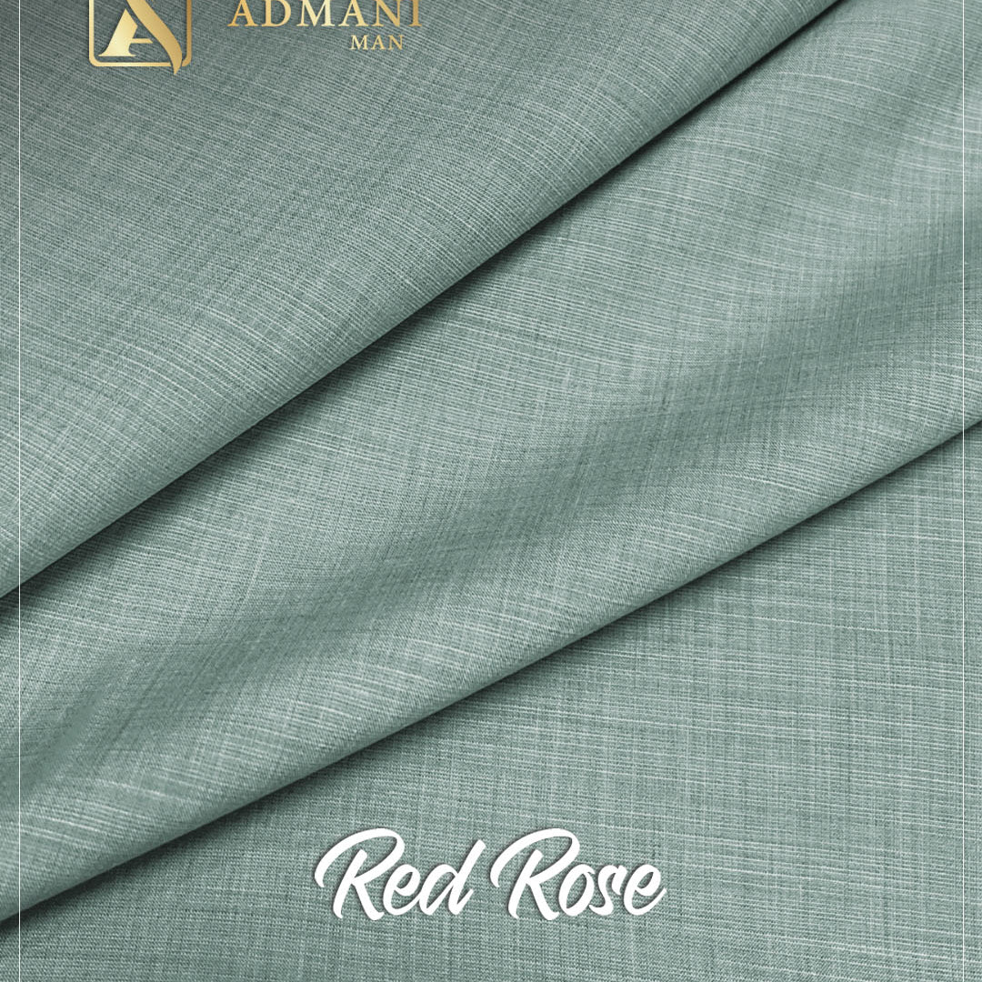 Red Rose Reseda Green Unstitched Fabric for Men by Admani Menswear Pakistan