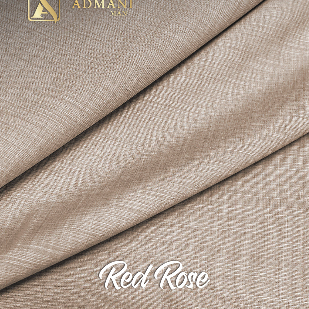 Red Rose Tawny Unstitched Fabric for Men by Admani Menswear Pakistan