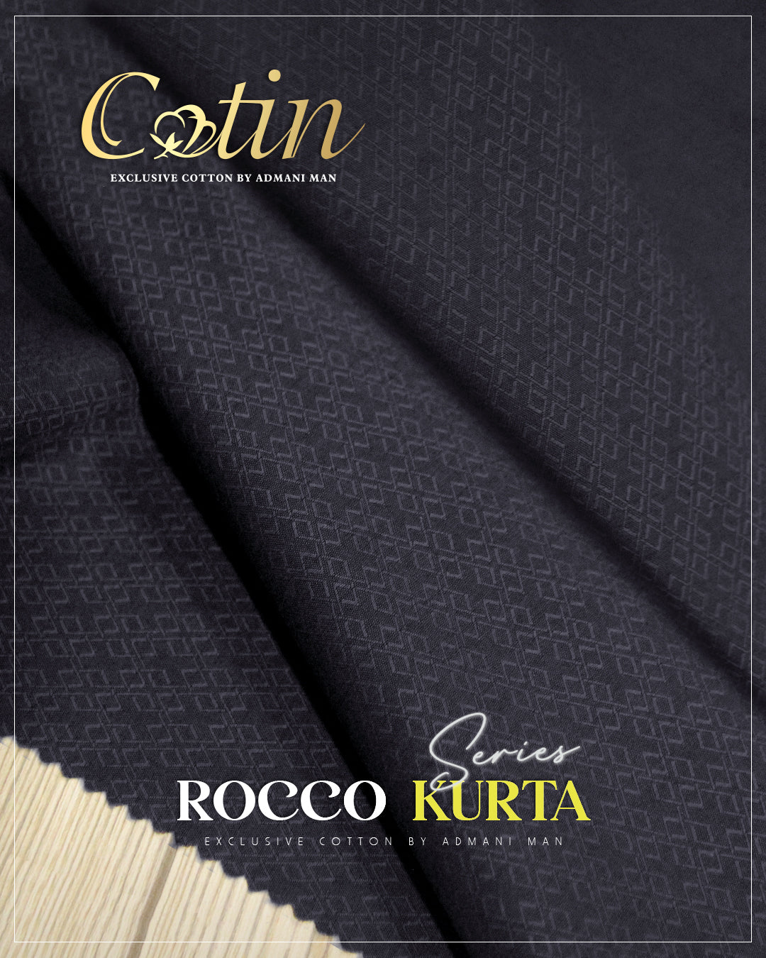 Rocco D2 Unstitched Cotton Cambric Shalwar Kameez Fabric by Admani Menswear Pakistan