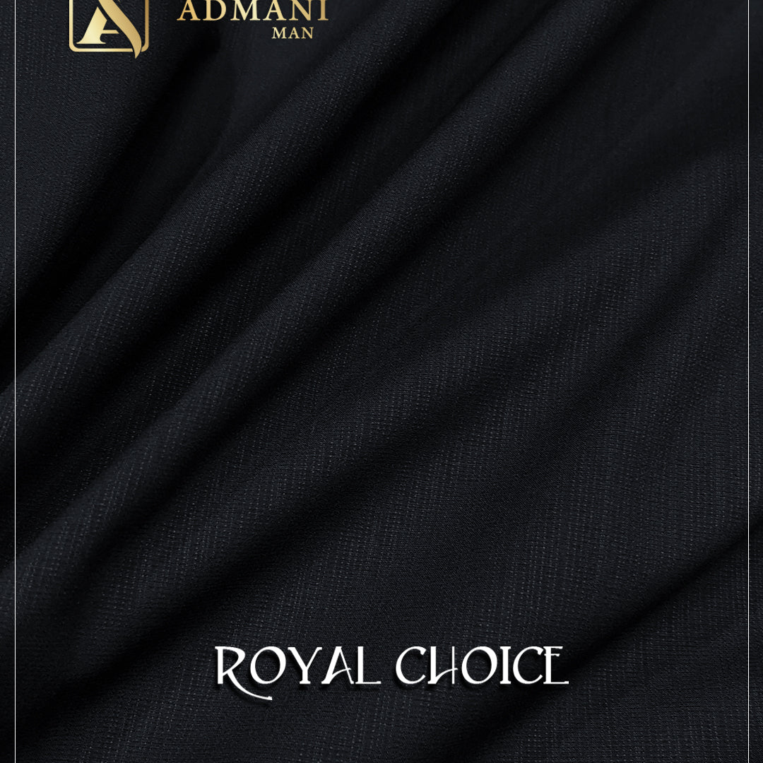 Royal Choice Black Unstitched Shalwar Kameez Fabric for Men by Admani Menswear Pakistan