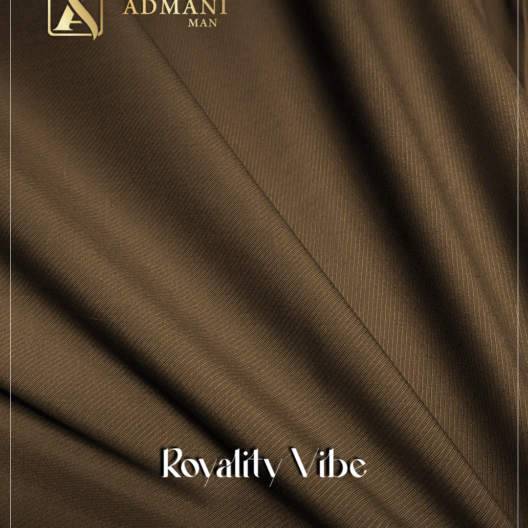 Royalty Vibe Roasted Coffee Unstitched Micro Design Fabric for Men by Admani Menswear Pakistan