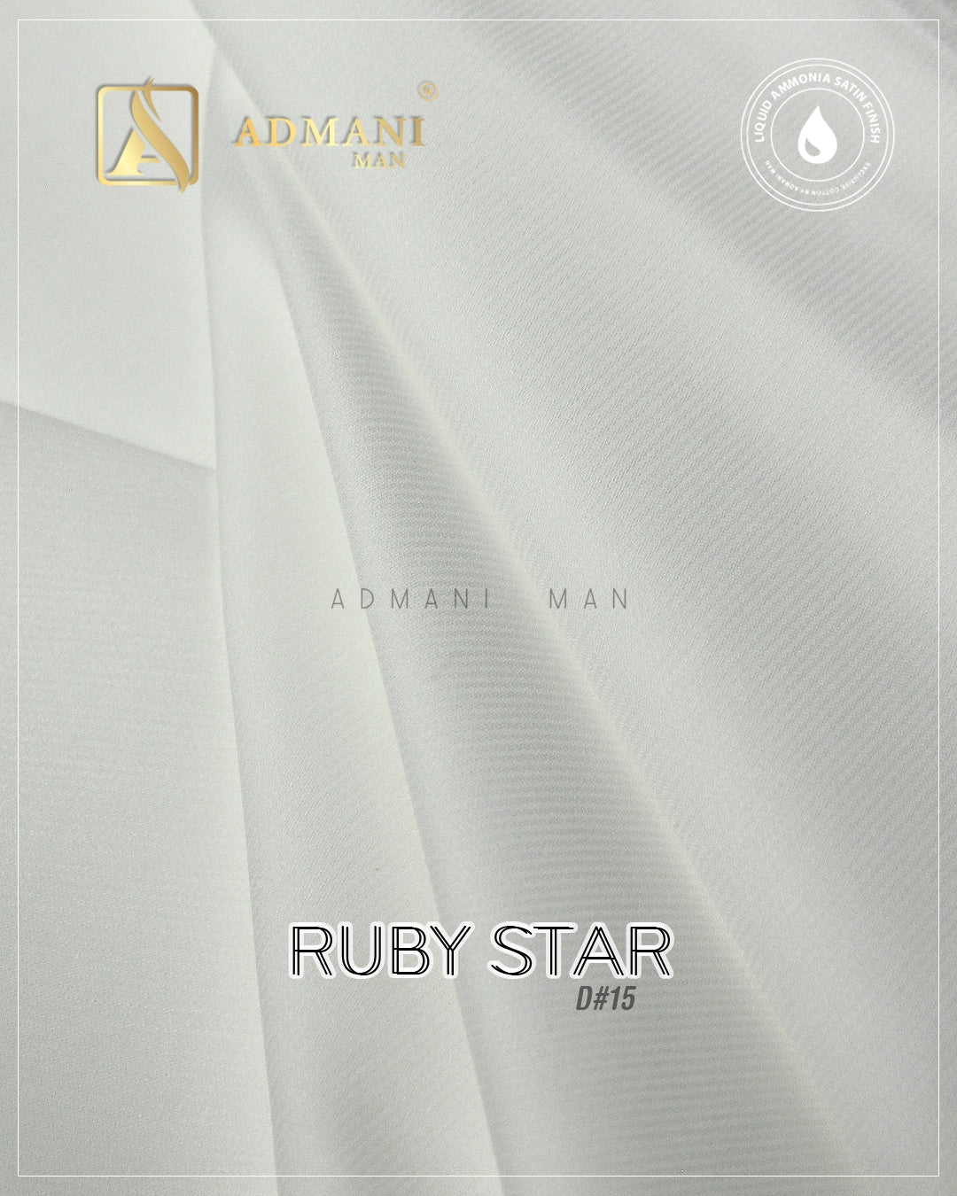 Ruby Star D-15 premium shirting fabric for men by Admani