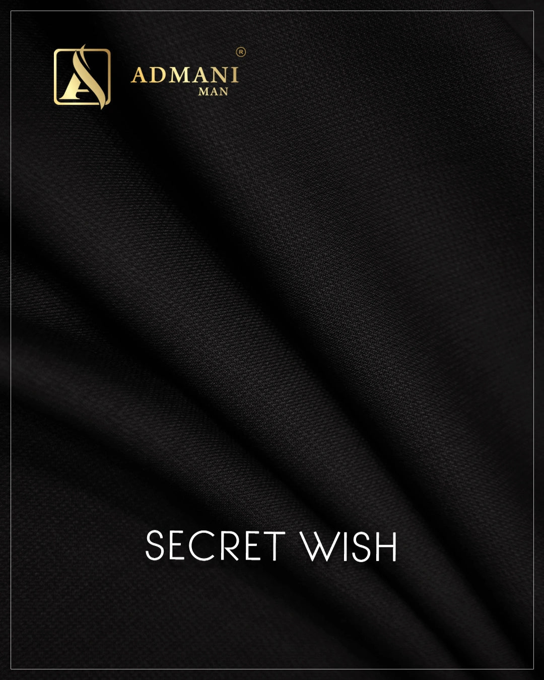 Secret Wish Black subtle texture winter fabric for Pakistani mens shalwar kameez