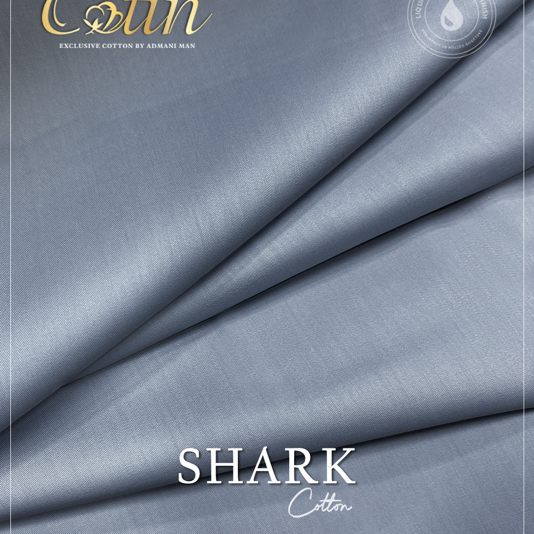 Shark Arsenic Gray Unstitched Cotton Liquid Ammonia Fabric Mens Clothing Pakistan by Admani Menswear