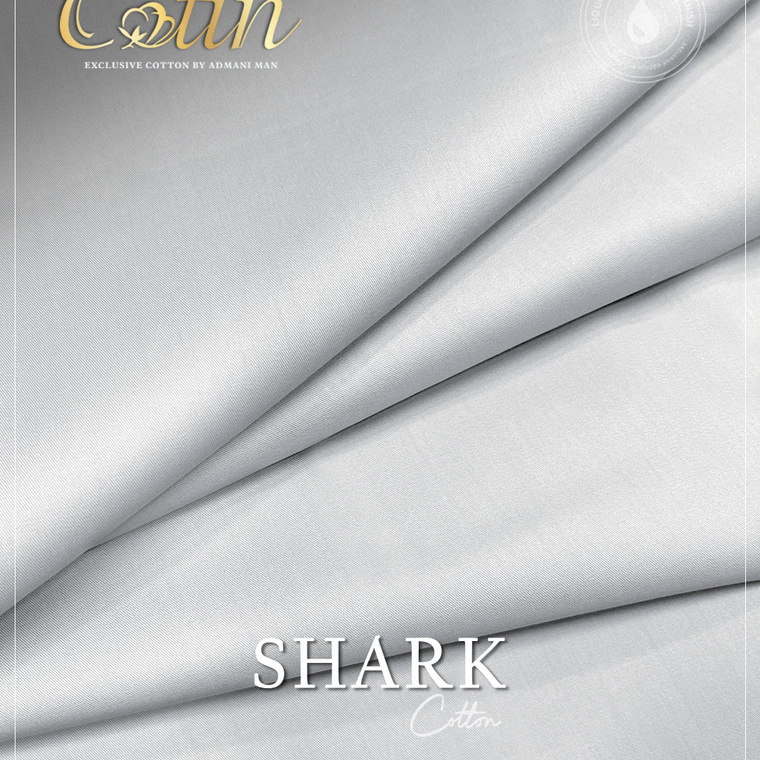 Shark Off White Unstitched Cotton Fabric Mens Shalwar Kameez Colours by Admani Menswear