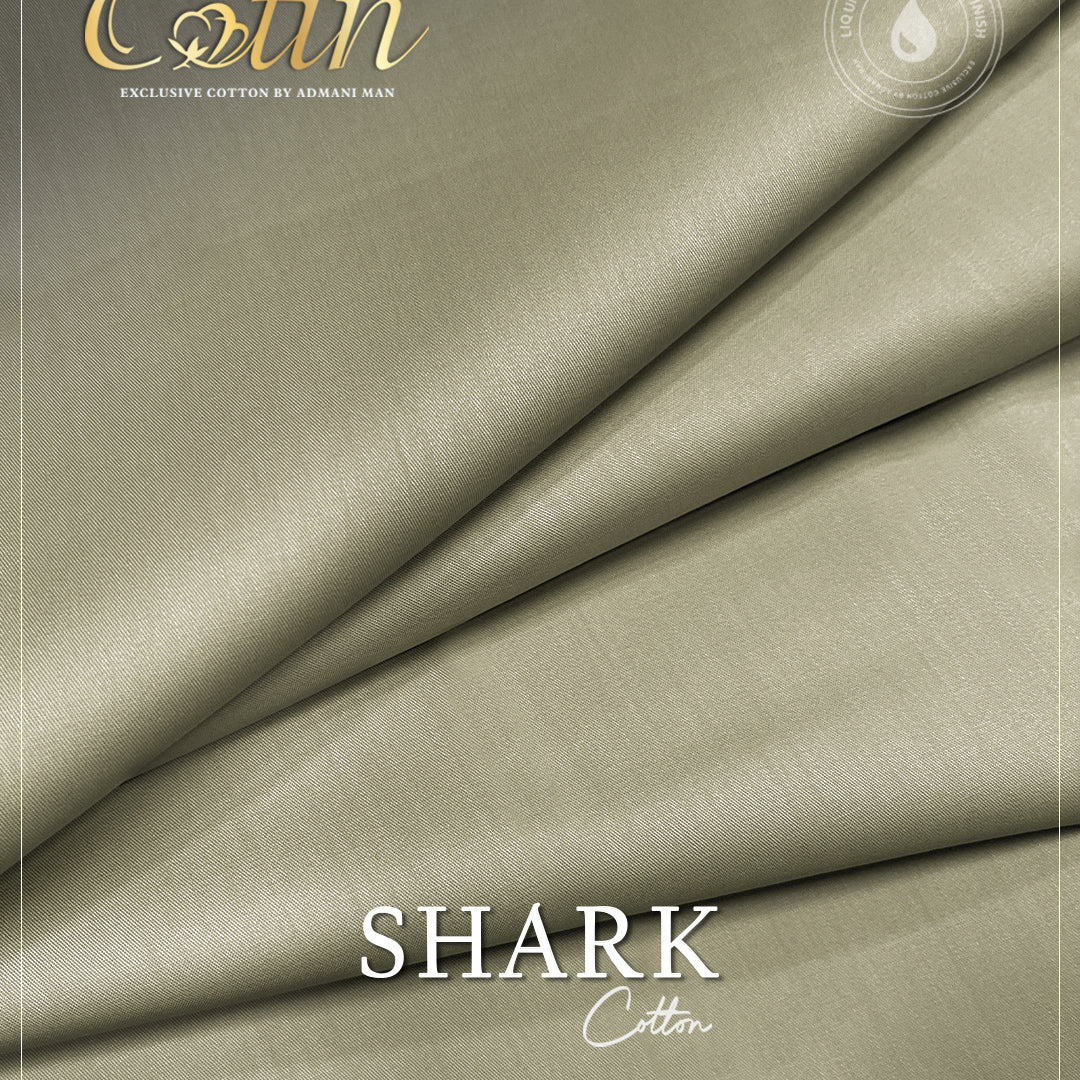 Shark Sandcastle Unstitched Cotton Liquid Ammonia Fabric Mens Clothing Pakistan by Admani Menswear