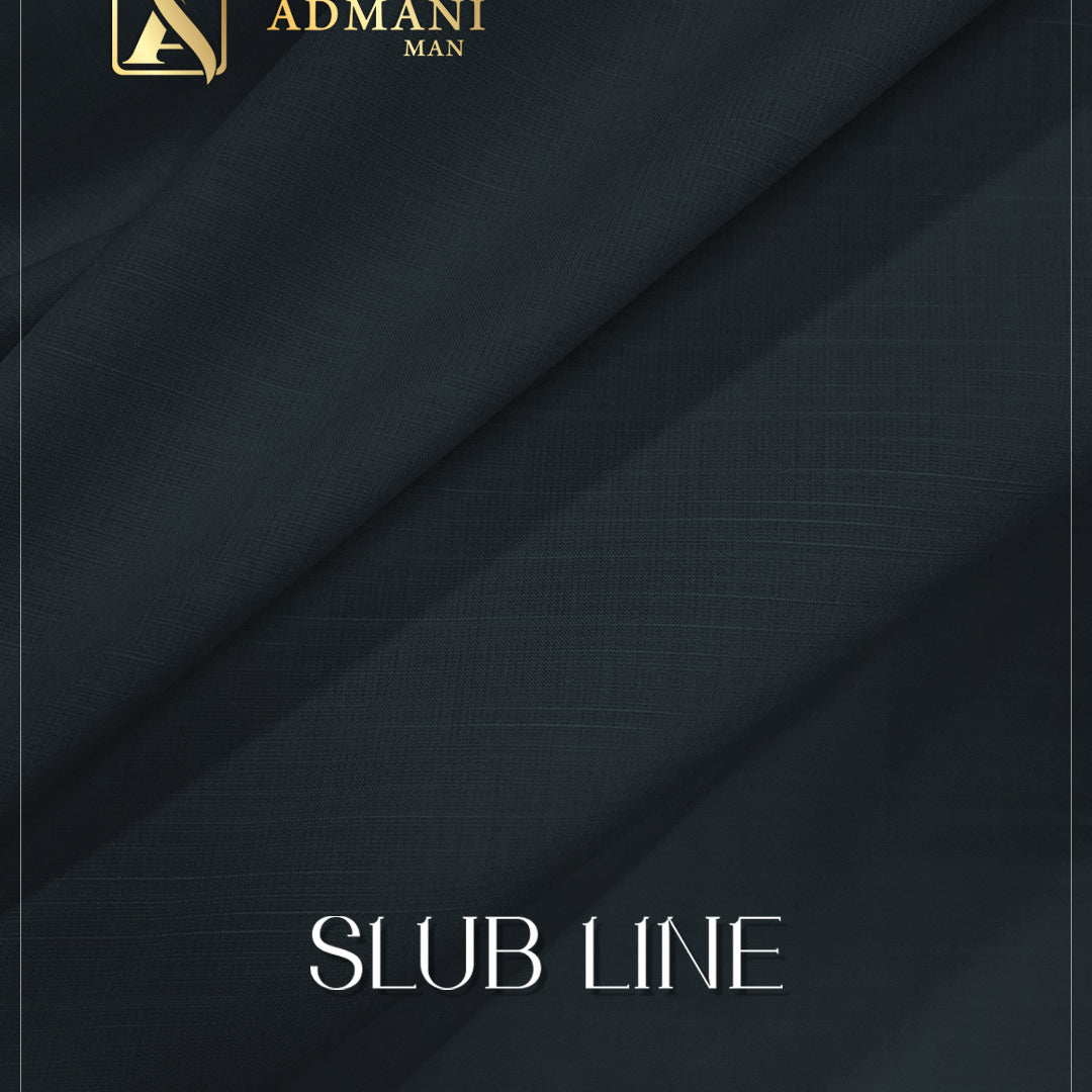Arsenic Grey slub line premium unstitched menswear fabric for shalwar kameez by Admani Menswear