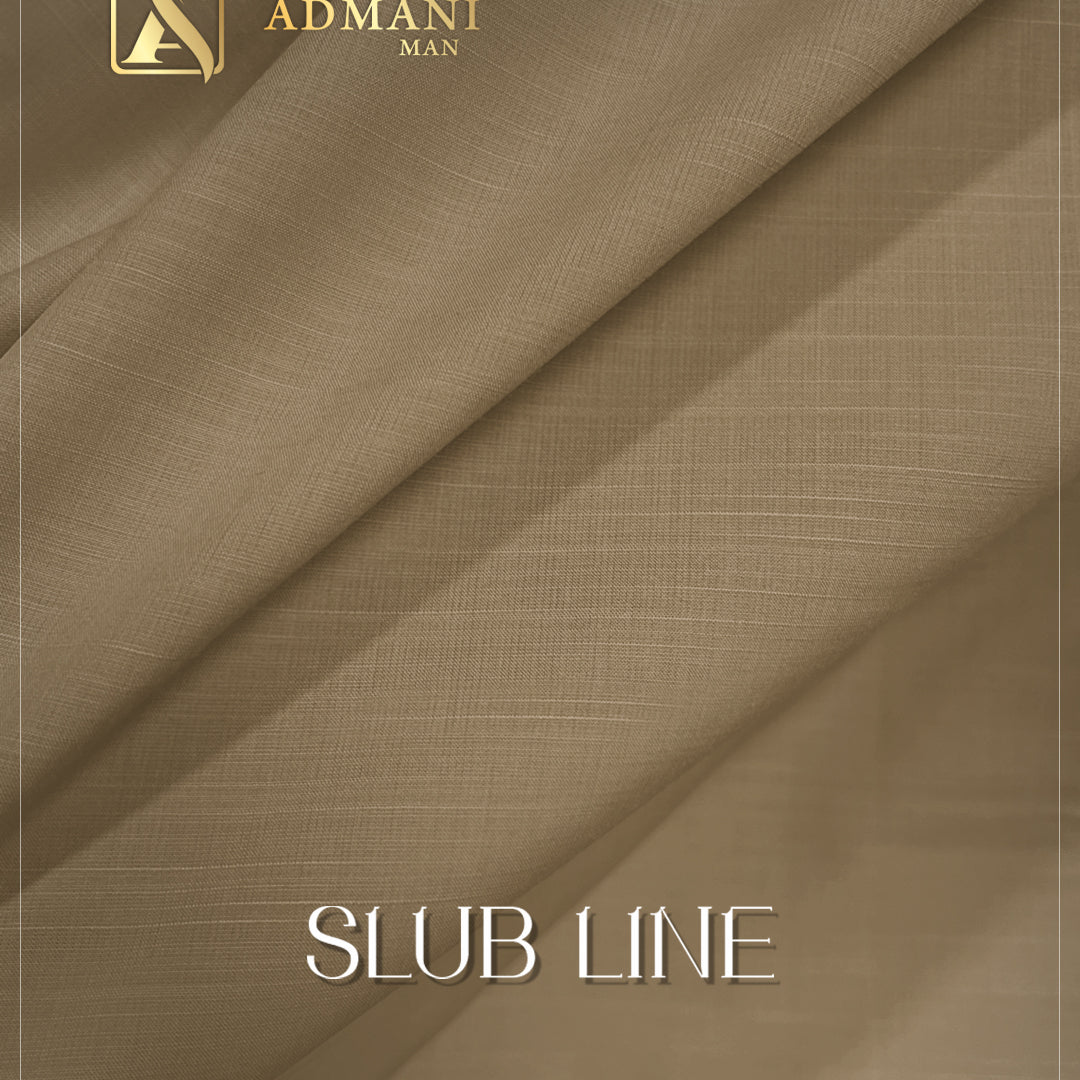 Olive green slub line premium menswear fabric for summer shalwar kameez