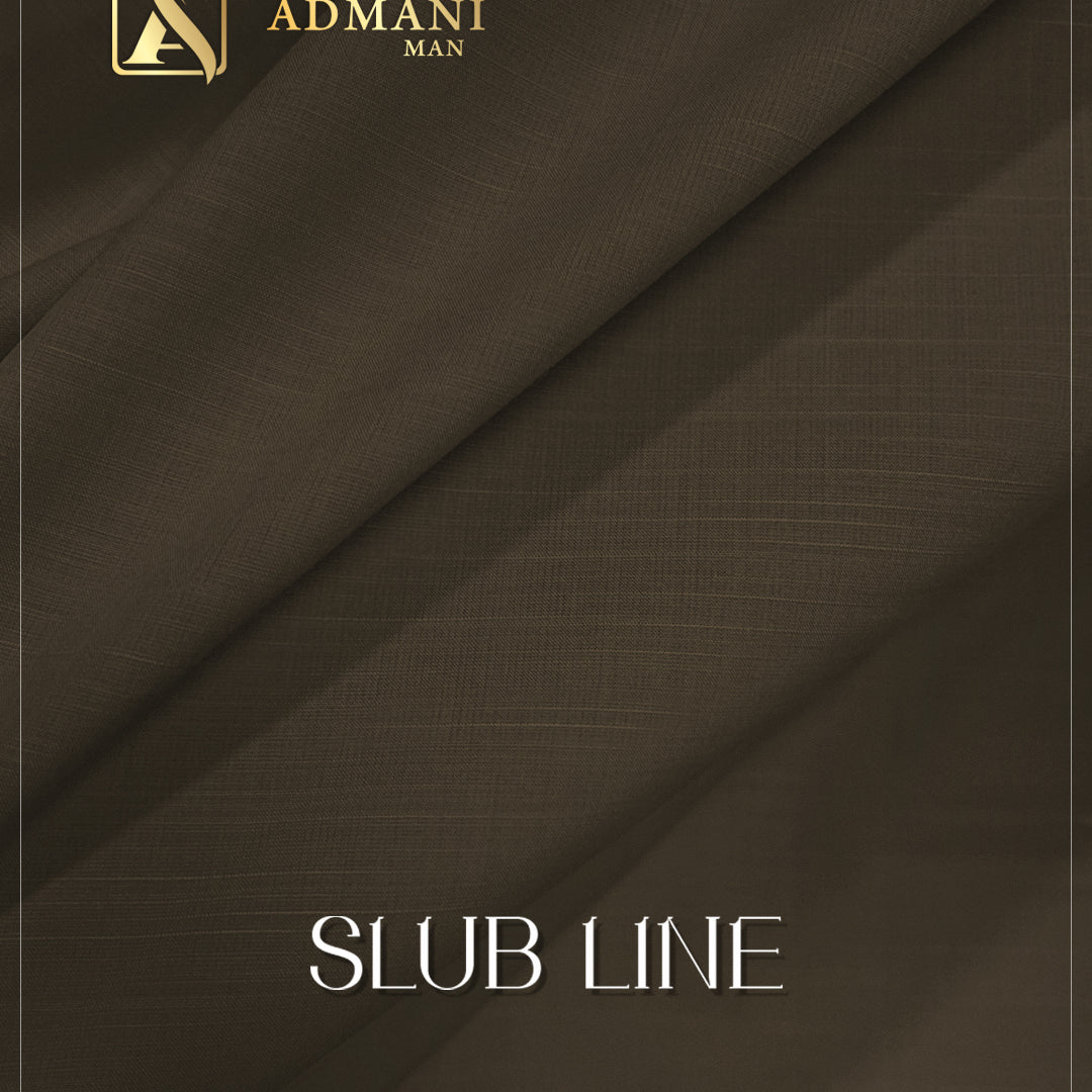 Roasted Coffee slub line premium summer fabric for elegant menswear styling