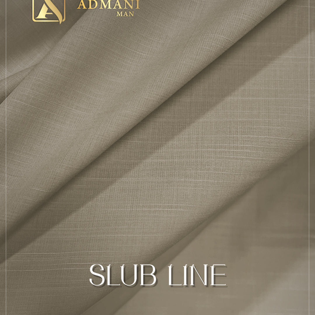 Sand castle slub line premium unstitched summer fabric for mens shalwar kameez by Admani Menswear