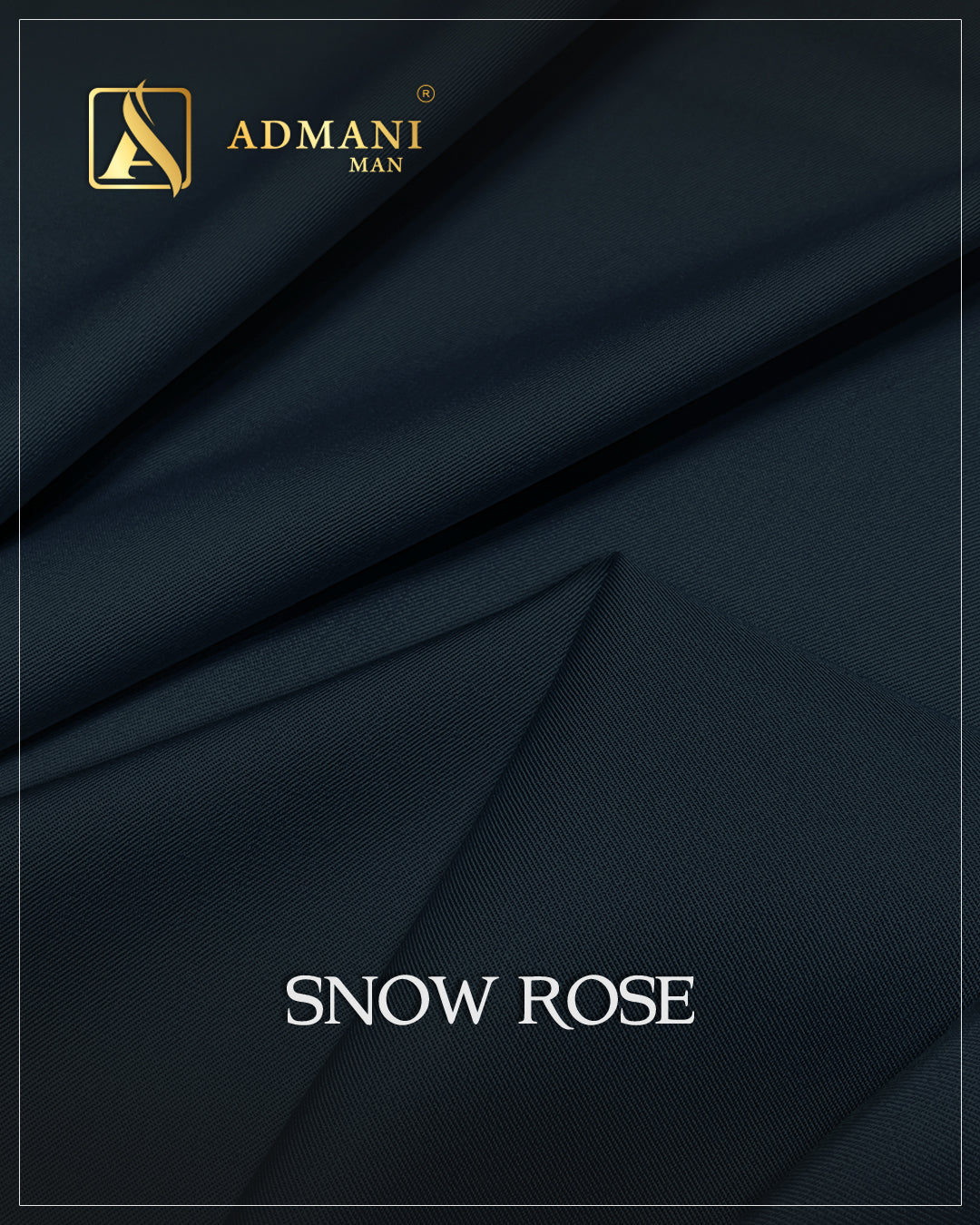 Snow Rose Blue Sapphire Premium Medium-Winter Unstitched Fabric Menswear Shalwar Kameez by Admani Menswear Pakistan