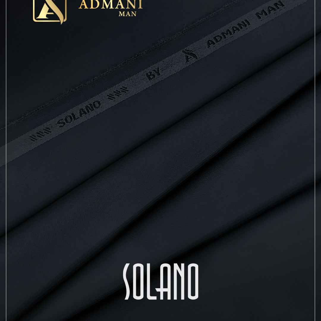 Solano Arsenic Gray Premium Unstitched Fabric Mens Clothing Pakistan by Admani Menswear