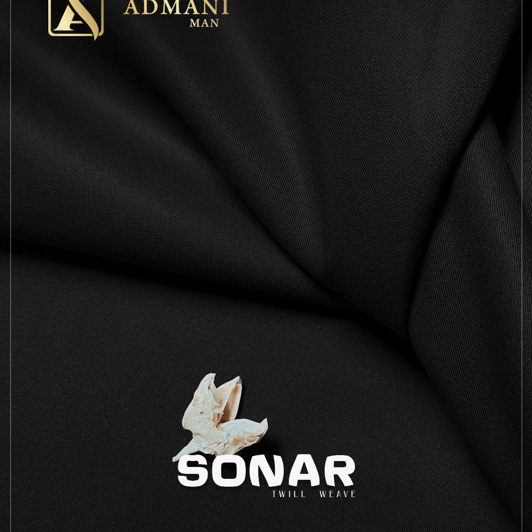 Sonar Black winter slub fabric for men's shalwar kameez
