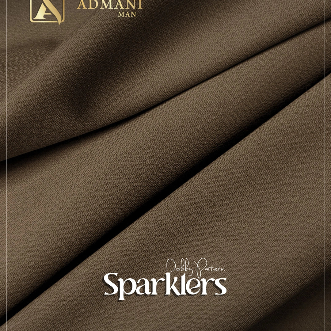 Sparklers Roasted Coffee premium fabric with subtle sheen for formal menswear shalwar kameez