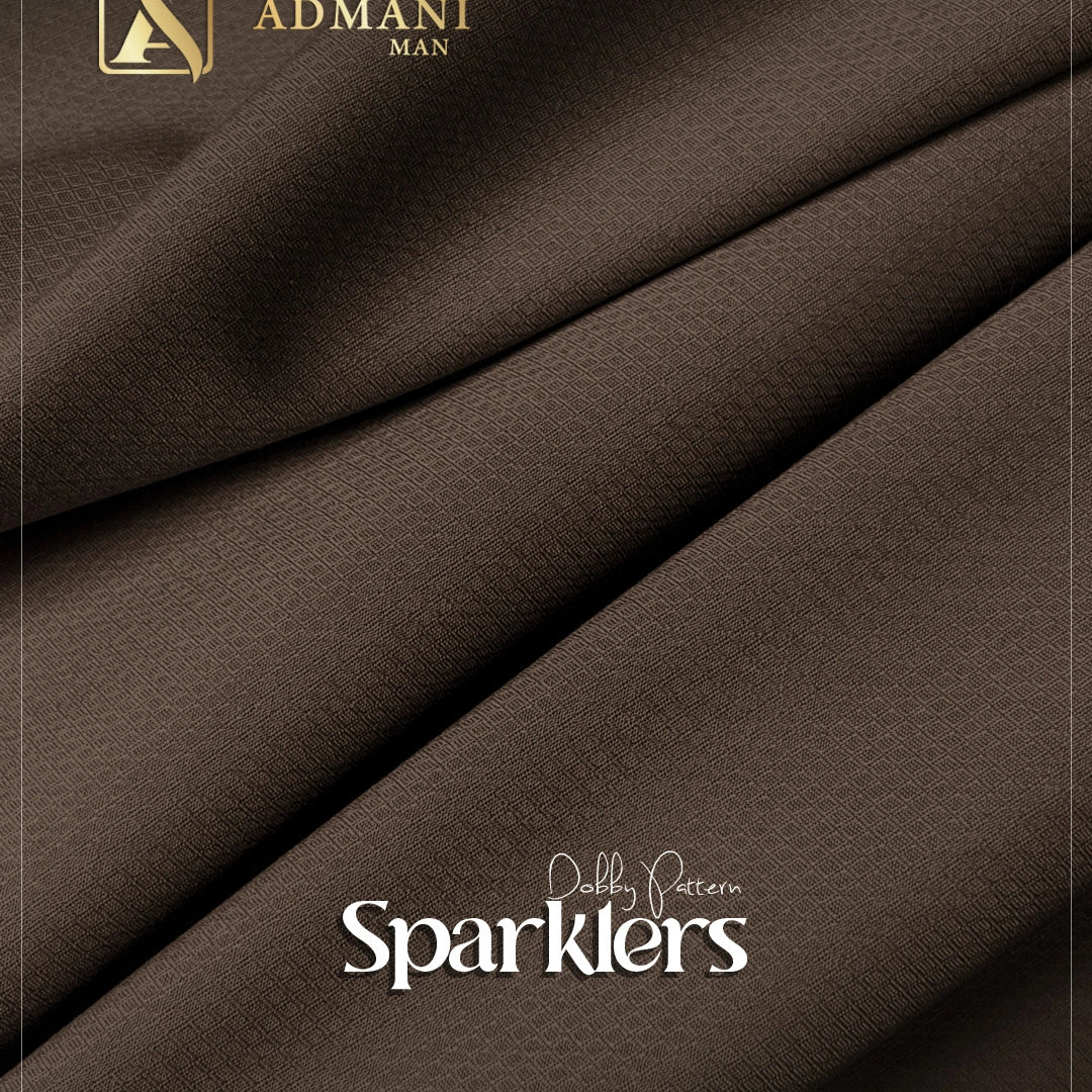 Sparklers Wood Brown premium fabric with subtle sheen for formal menswear shalwar kameez