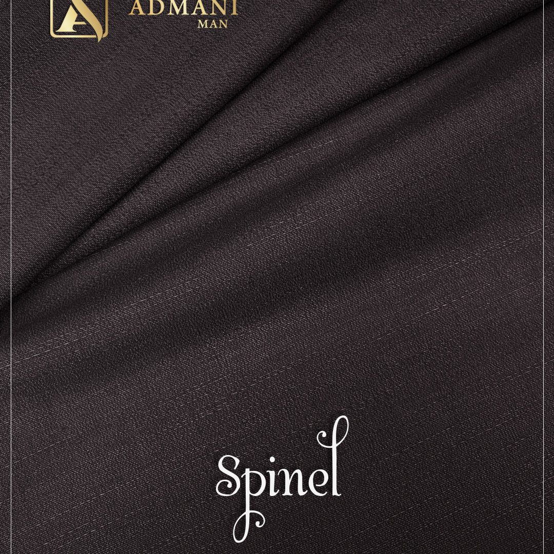Spinel Cedar Brown Premium Unstitched Fabric for Menswear Shalwar Kameez by Admani Man Pakistan - rich earthy tone for elegant wear