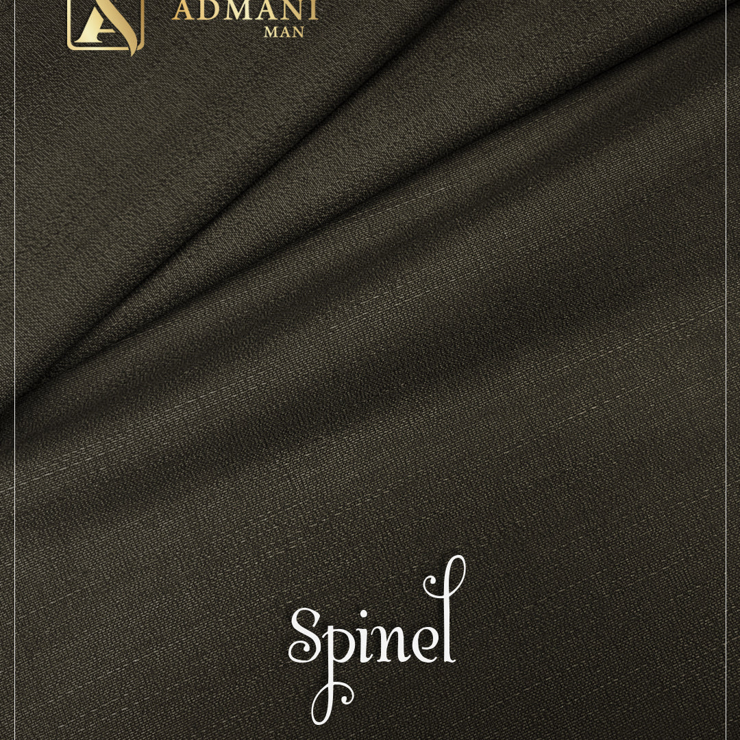 Spinel Hazel Wood Premium Solid Unstitched Fabric for Menswear Shalwar Kameez by Admani Man Pakistan - earthy brown tone for premium menswear