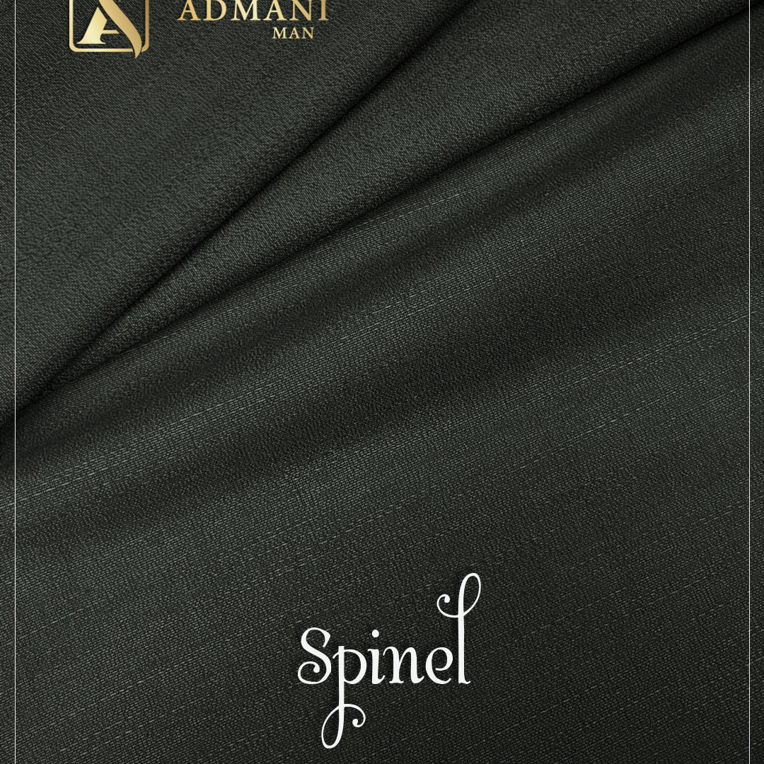 Spinel Seaweed Green Premium Unstitched Fabric for Menswear Shalwar Kameez by Admani Man Pakistan - deep green for distinguished look