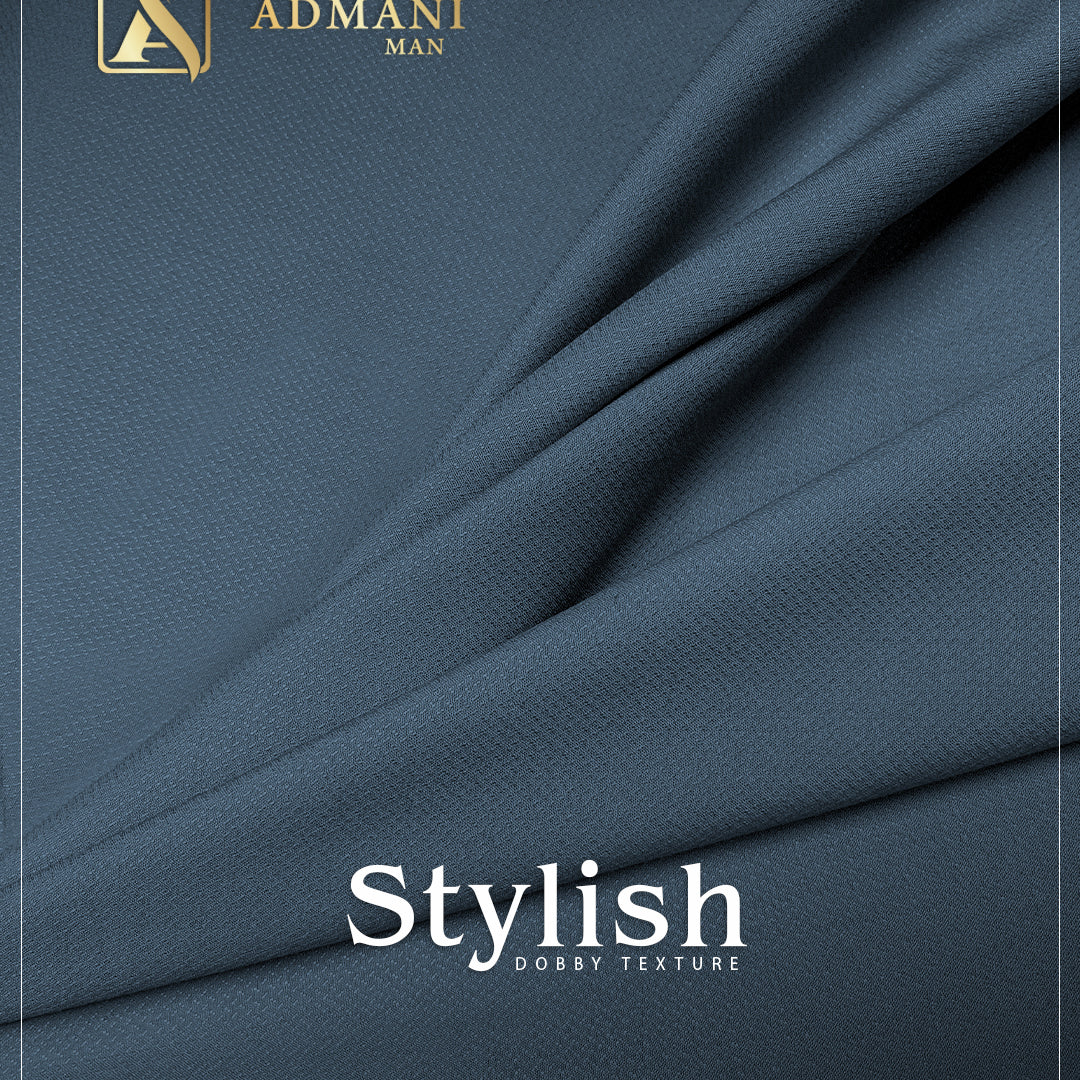 Stylish Azure blue wash & wear fabric for men