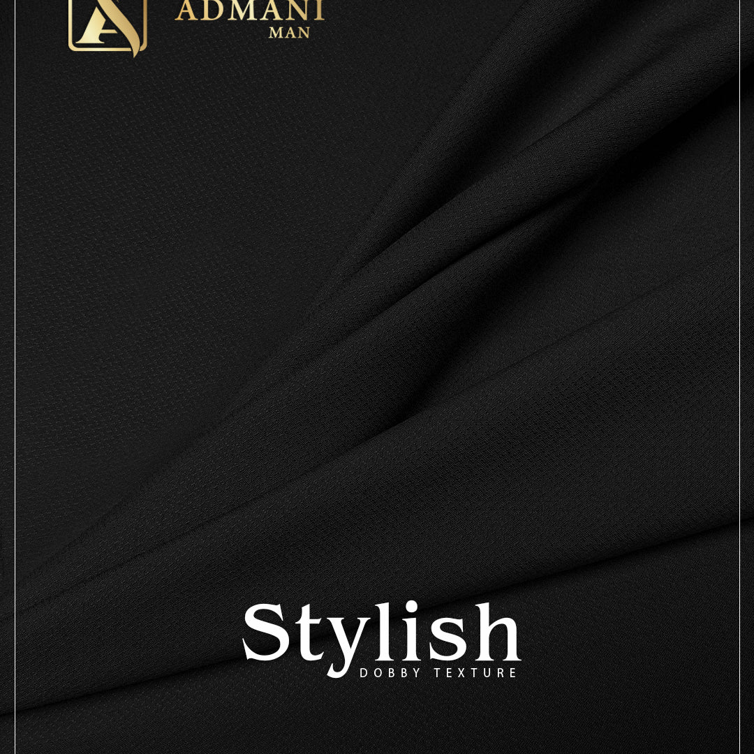 Stylish Black premium wash & wear fabric for men by Admani